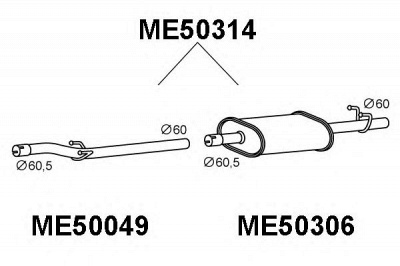 VENEPORTE me50314 -  Глушитель выхлопных газов конечный