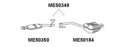 VENEPORTE me50349 -  Глушитель выхлопных газов конечный