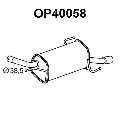 VENEPORTE op40058 -  Глушитель выхлопных газов конечный