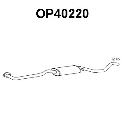 VENEPORTE op40220 -  Средний глушитель выхлопных газов