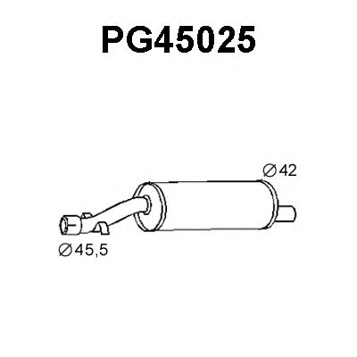 VENEPORTE pg45025 -  Средний глушитель выхлопных газов