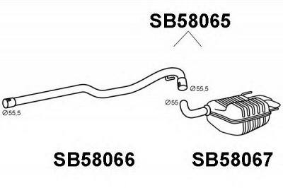 VENEPORTE sb58065 -  Глушитель выхлопных газов конечный