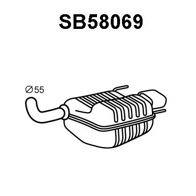 VENEPORTE sb58069 -  Глушитель выхлопных газов конечный