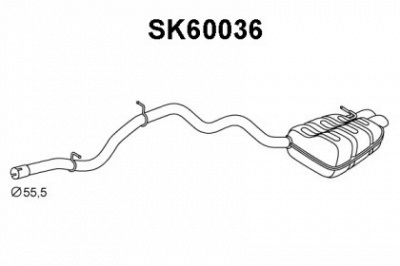 VENEPORTE sk60036 -  Глушитель выхлопных газов конечный