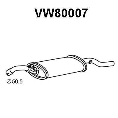 VENEPORTE vw80007 -  Глушитель выхлопных газов конечный