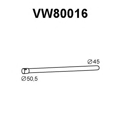 VENEPORTE vw80016 -  Труба выхлопного газа
