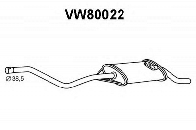 VENEPORTE vw80022 -  Глушитель выхлопных газов конечный