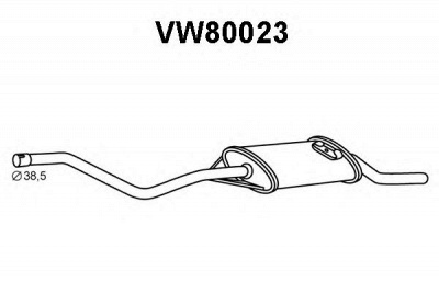 VENEPORTE vw80023 -  Глушитель выхлопных газов конечный