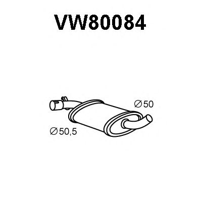 VENEPORTE vw80084 -  Средний глушитель выхлопных газов