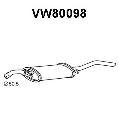 VENEPORTE vw80098 -  Глушитель выхлопных газов конечный