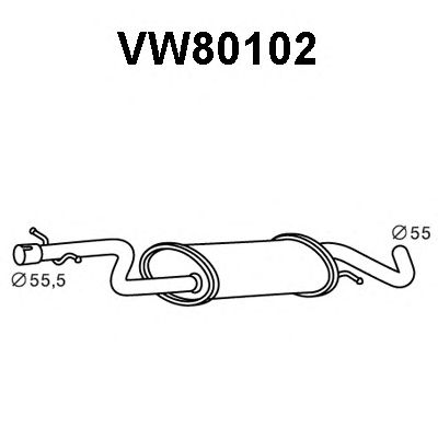 VENEPORTE vw80102 -  Предглушитель выхлопных газов