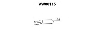 VENEPORTE vw80115 -  Средний глушитель выхлопных газов