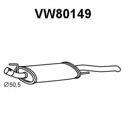 VENEPORTE vw80149 -  Глушитель выхлопных газов конечный