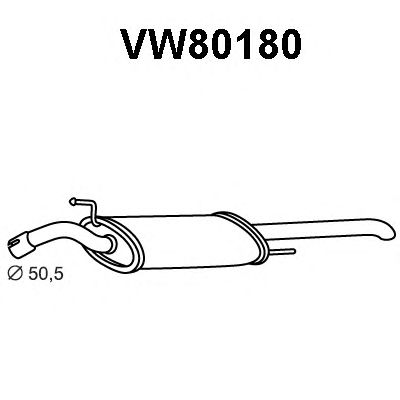 VENEPORTE vw80180 -  Глушитель выхлопных газов конечный