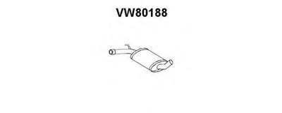 VENEPORTE vw80188 -  Средний глушитель выхлопных газов