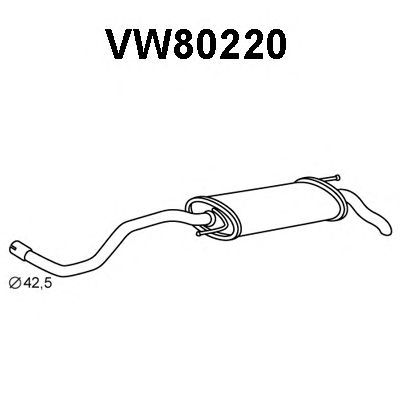 VENEPORTE vw80220 -  Глушитель выхлопных газов конечный