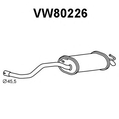 VENEPORTE vw80226 -  Глушитель выхлопных газов конечный