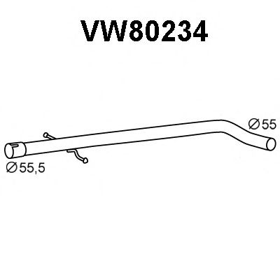 VENEPORTE vw80234 -  Труба выхлопного газа