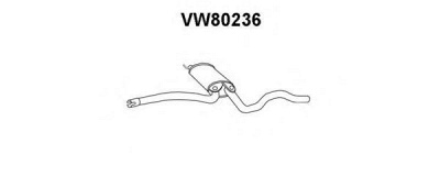 VENEPORTE vw80236 -  Средний глушитель выхлопных газов