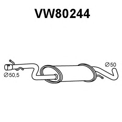 VENEPORTE vw80244 -  Предглушитель выхлопных газов