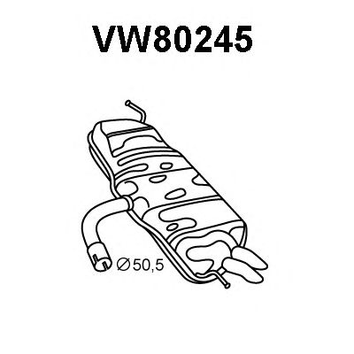 VENEPORTE vw80245 -  Глушитель выхлопных газов конечный