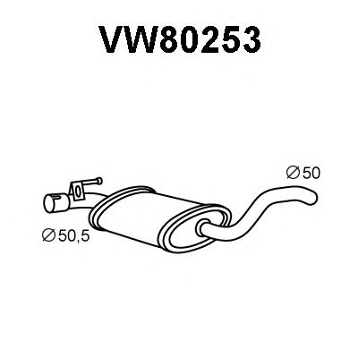 VENEPORTE vw80253 -  Предглушитель выхлопных газов
