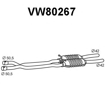 VENEPORTE vw80267 -  Предглушитель выхлопных газов