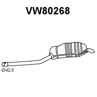 VENEPORTE vw80268 -  Глушитель выхлопных газов конечный