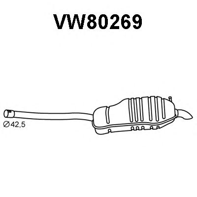 VENEPORTE vw80269 -  Глушитель выхлопных газов конечный