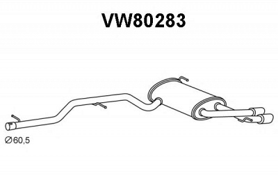 VENEPORTE vw80283 -  Глушитель выхлопных газов конечный