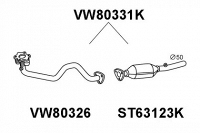 VENEPORTE vw80331k -  Катализатор