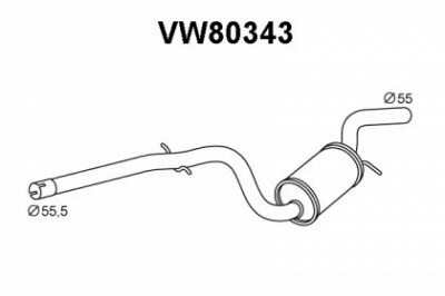 VENEPORTE vw80343 -  Глушитель выхлопных газов конечный