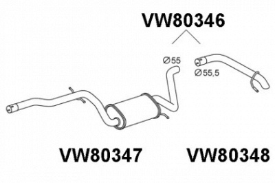 VENEPORTE vw80346 -  Глушитель выхлопных газов конечный