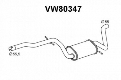 VENEPORTE vw80347 -  Глушитель выхлопных газов конечный