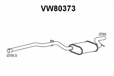 VENEPORTE vw80373 -  Глушитель выхлопных газов конечный
