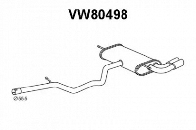 VENEPORTE vw80498 -  Глушитель выхлопных газов конечный