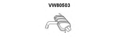 VENEPORTE vw80503 -  Глушитель выхлопных газов конечный