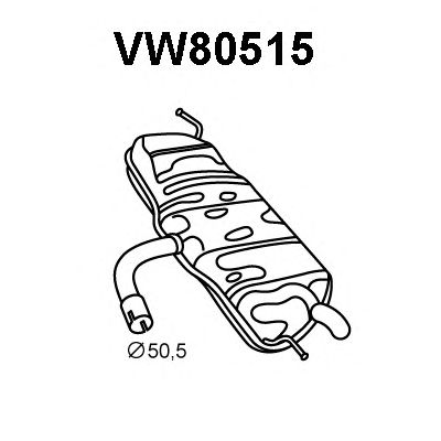 VENEPORTE vw80515 -  Глушитель выхлопных газов конечный