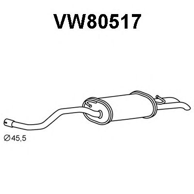 VENEPORTE vw80517 -  Глушитель выхлопных газов конечный