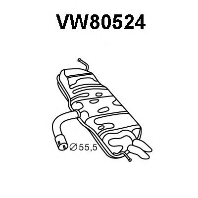 VENEPORTE vw80524 -  Глушитель выхлопных газов конечный