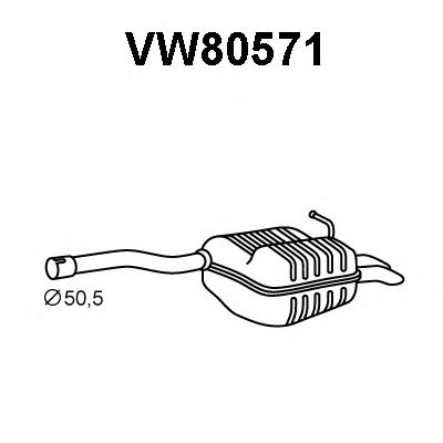 VENEPORTE vw80571 -  Глушитель выхлопных газов конечный