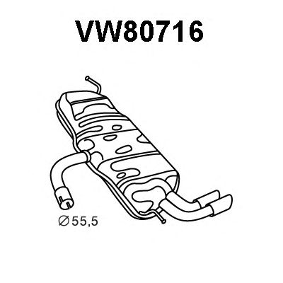 VENEPORTE vw80716 -  Глушитель выхлопных газов конечный
