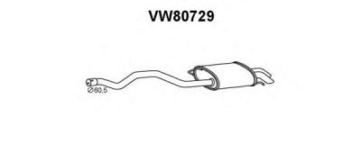 VENEPORTE vw80729 -  Глушитель выхлопных газов конечный