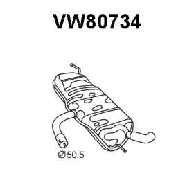VENEPORTE vw80734 -  Глушитель выхлопных газов конечный