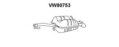 VENEPORTE vw80753 -  Глушитель выхлопных газов конечный