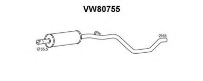 VENEPORTE vw80755 -  Предглушитель выхлопных газов