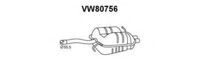 VENEPORTE vw80756 -  Глушитель выхлопных газов конечный