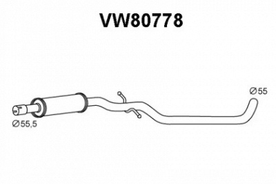 VENEPORTE vw80778 -  Предглушитель выхлопных газов