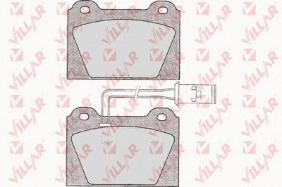 VILLAR 6260243 -  Комплект тормозных колодок, дисковый тормоз