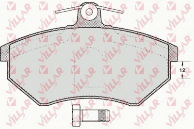 VILLAR 6260600 -  Комплект тормозных колодок, дисковый тормоз